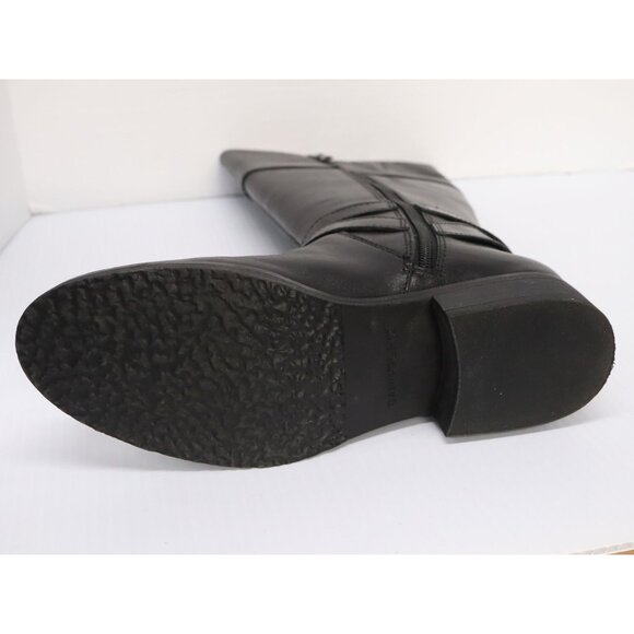 Bandalino Tessi Black Leather Wide Calf Riding Boots Womens Size 8.5 New - Picture 6 of 9